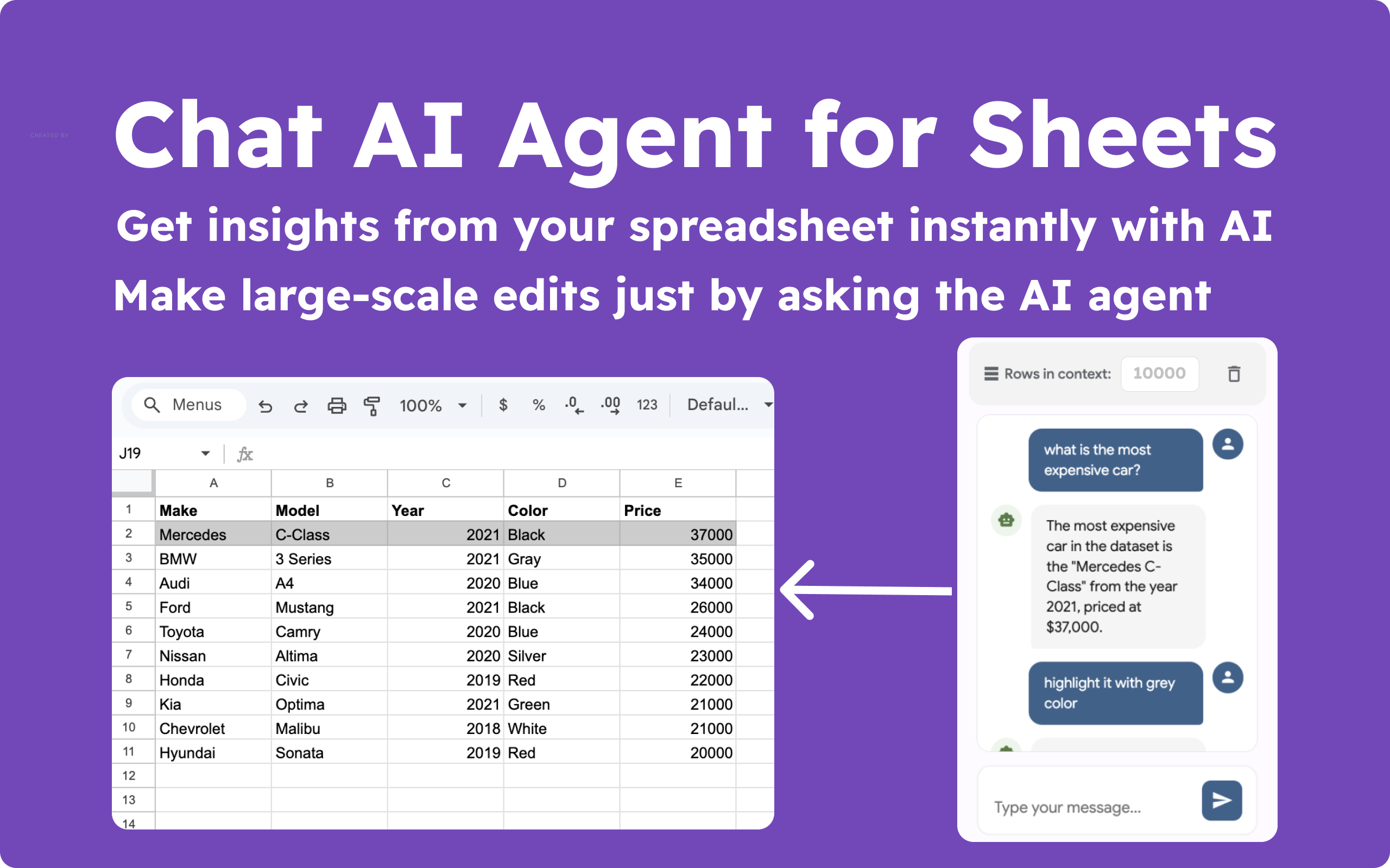 GPT for Sheets - AI Agent Features Preview