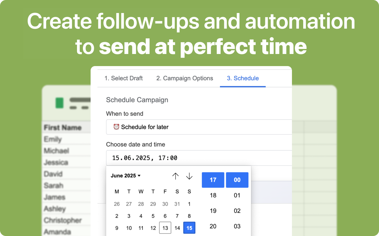 Campaign Scheduling Interface