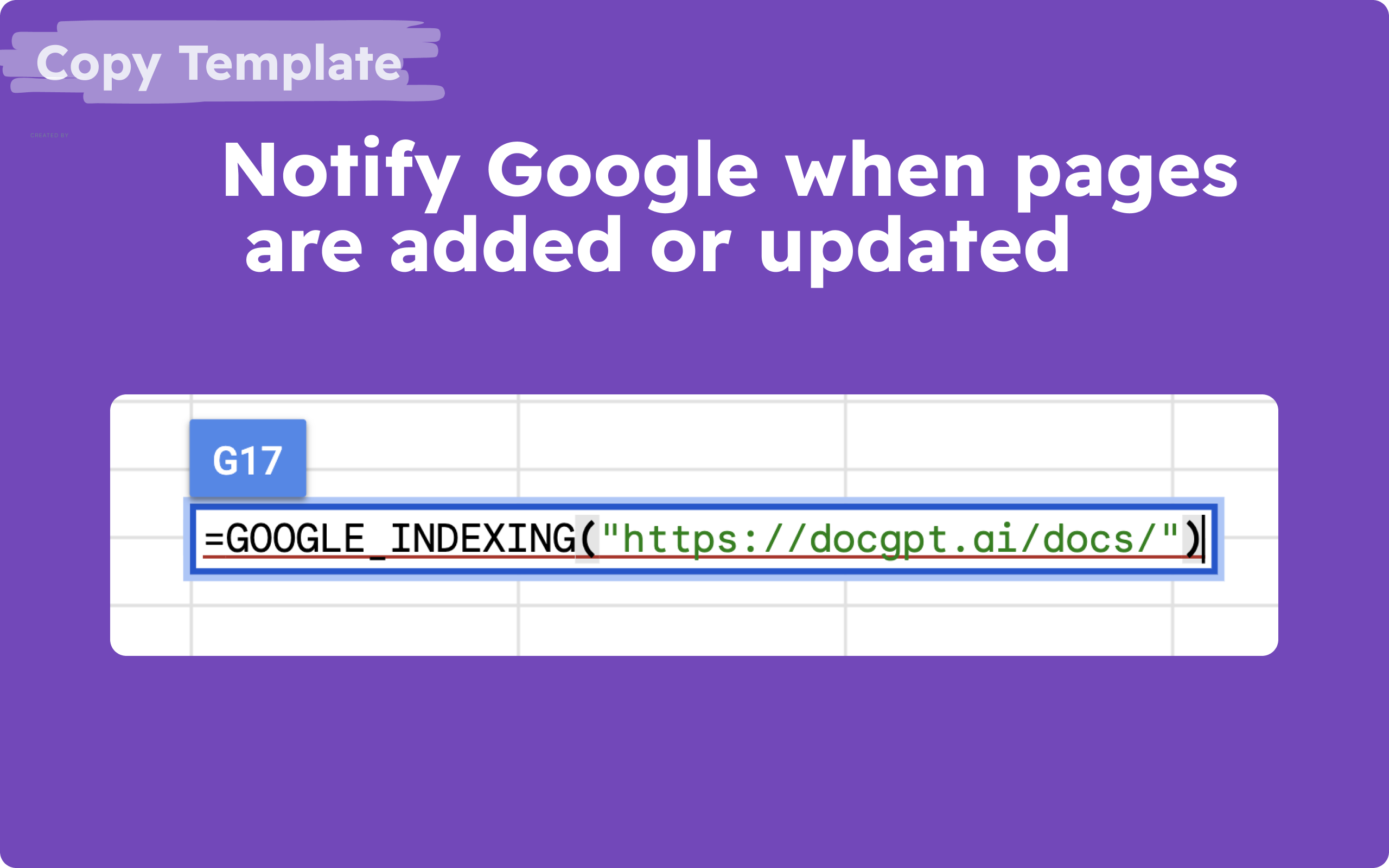 Google Indexing API integration - Automatically notify Google about new and updated pages from Sheets