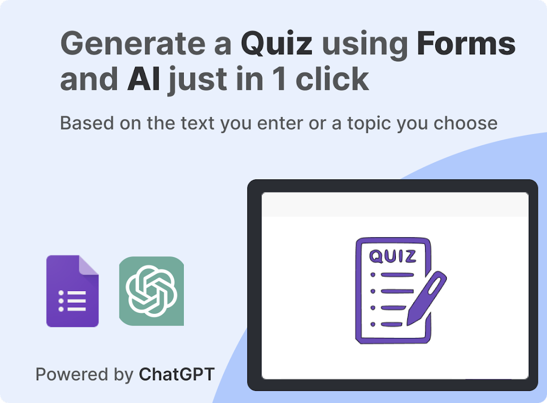 GPT AI for creation a quiz