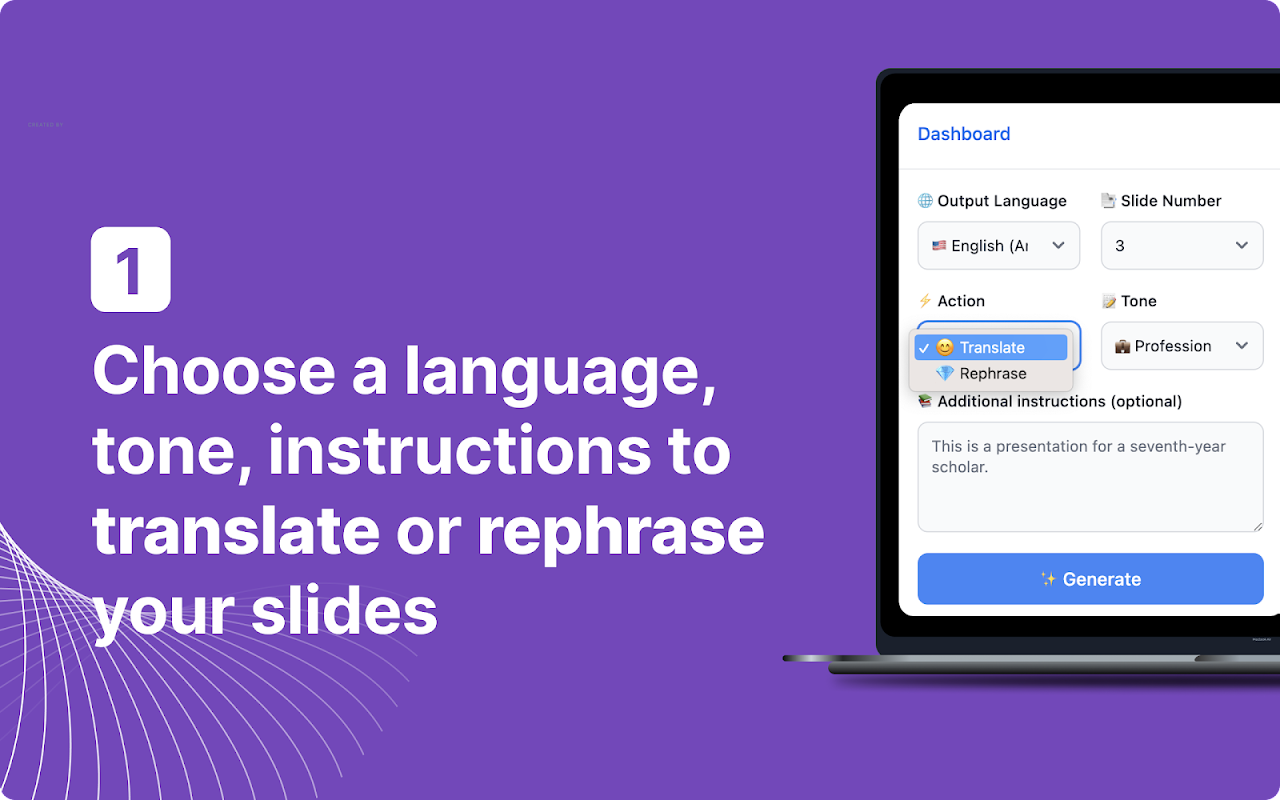 Translate slides with AI GPT - step 1