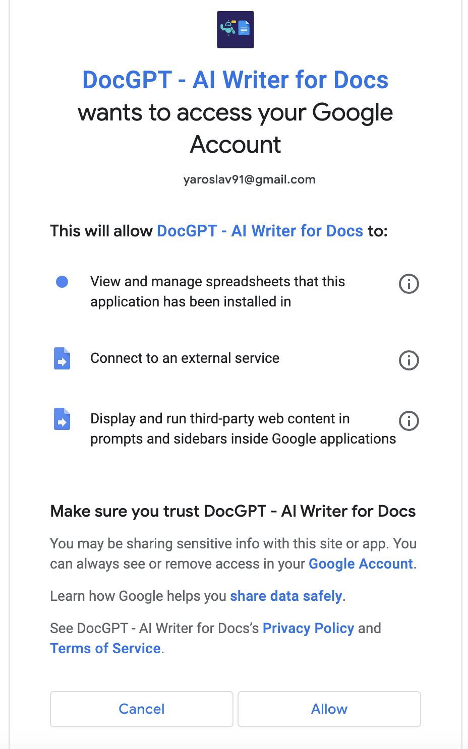 DocGPT - AI Writer for Docs